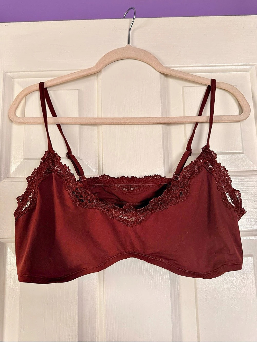 SKIMS Lace Bra Burgundy Size 4XL